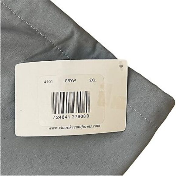 Cherokee‎ Workwear Scrub Bottom Size 2XL Gray Elastic Waist Drawstring 44X31 - Picture 4 of 4